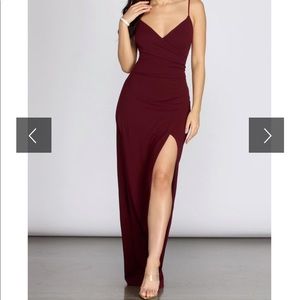 Windsor SASHA FORMAL HIGH SLIT WRAP DRESS